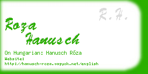 roza hanusch business card